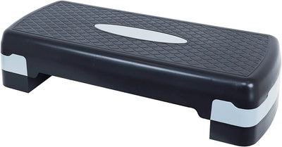 Adjustable Workout Aerobic Stepper Step Platform Trainer, 27-Inch, Black/Gray