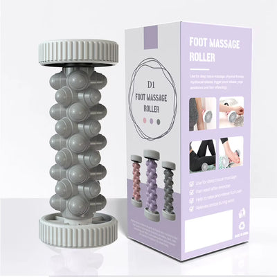 Foot Massage Roller Ergonomic Yoga Plantar Foot Roller Multifunctional Reflexology Foot Massager for Deep Tissue Muscle Massage