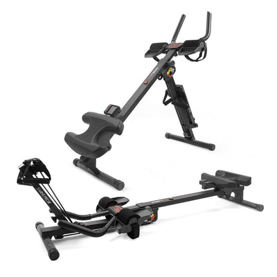 2 in 1 Abmachine Combine Rowing Machine with Adjustable Height,Levels and LCD Monitor, Foldable Abdominal Crunch| Stomach Workout Exercise Equipment at Home Outdoorfun Dealsforyoudays