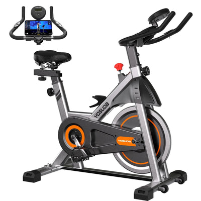 Exercise Bike Stationary Indoor Cycling Bike for Home 330 Lbs Weight Capacity, Comfortable Seat Cushion and LCD Monitor