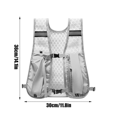 Running Vest Reflective Hydration Water Chest Pack Lightweight Running Water Bottle Storage Vest with Phone Holder Cycling Vest