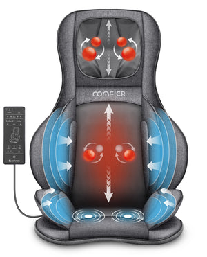Neck Back Massager with Heat, Electric Kneading Massage Chair Pad, Air Compression Seat Cushion Massagers