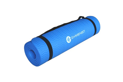 Thick Exercise Yoga Floor Mat Nbr 24 X 71 Inches, Great for Camping, Cardio Workouts, Pilates, Gymnastics, Carrying Strap Included